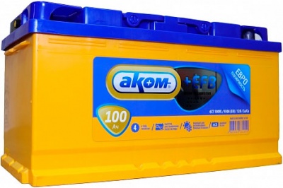 Аккумулятор автомобильный Аком 100+EFB
